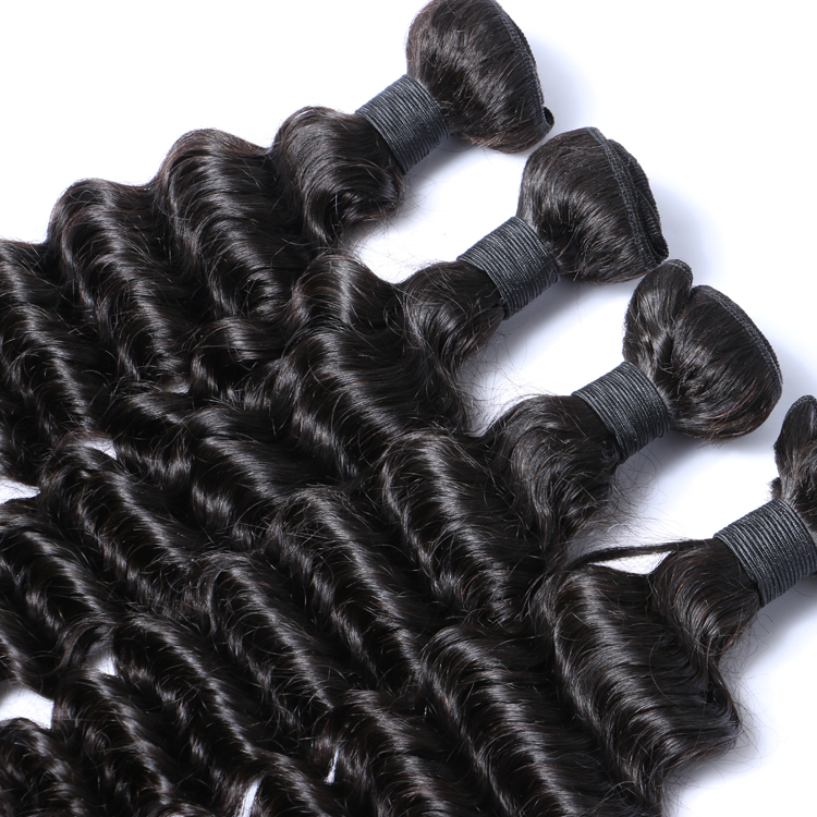 Unprocessed weaving deep wave hair extensiosns factory price YL084